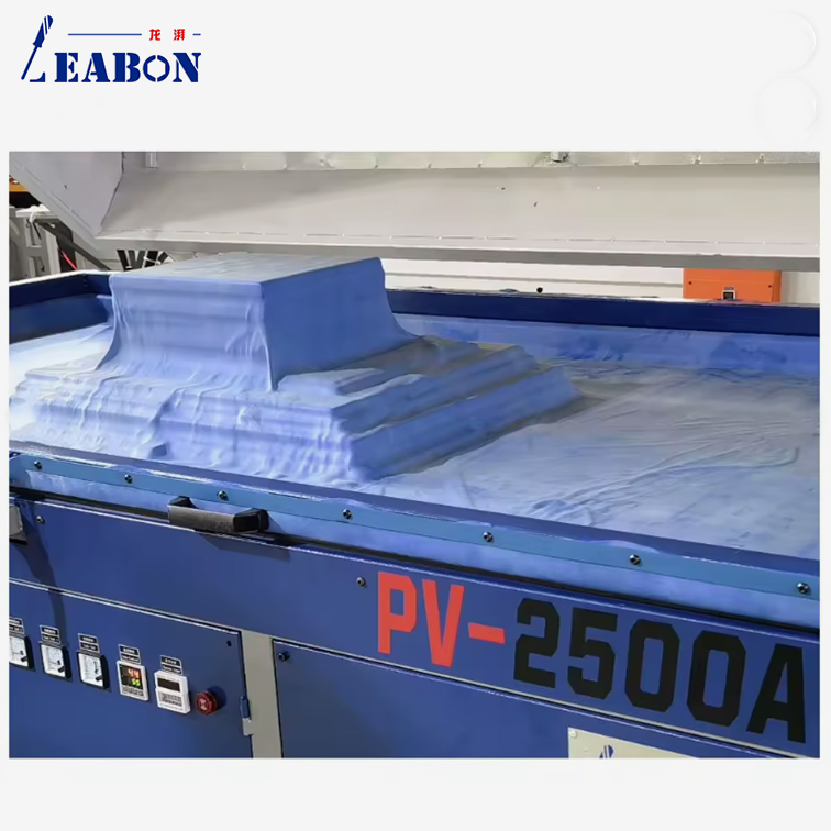 PVC membrane forming over a curved workpiece in the PV-2500A vacuum press