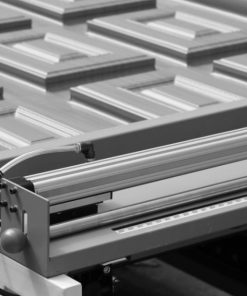 Heating platen and film cutting rail of the PV-3013E lamination vacuum press